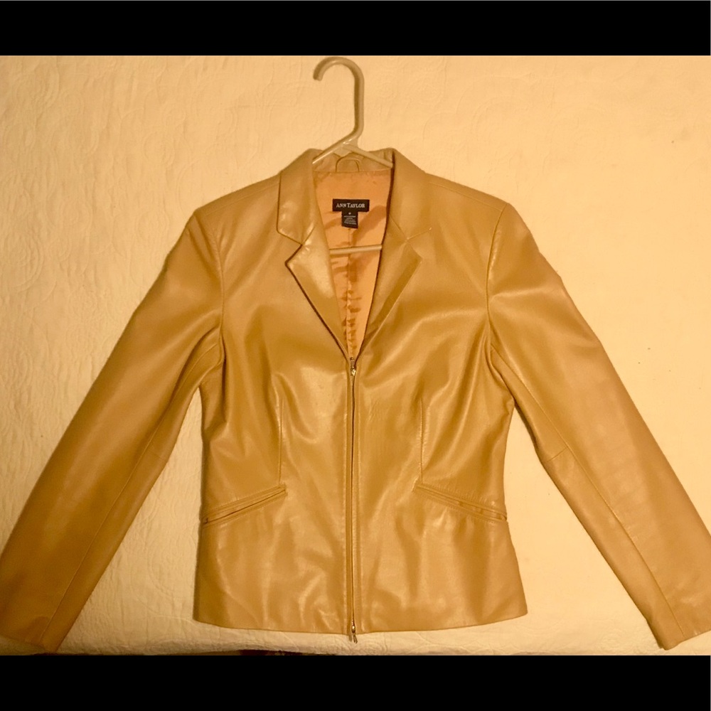 🦊LAST CHANCE🦊 Golden Tan Leather Blazer